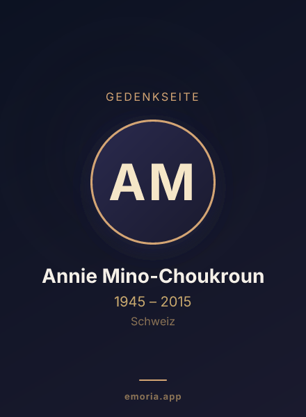 Gedenkportrait von Annie Mino-Choukroun