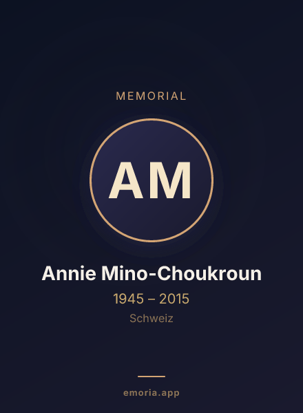 Memorial portrait of Annie Mino-Choukroun