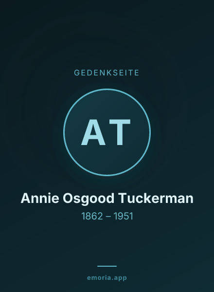 Gedenkportrait von Annie Osgood Tuckerman