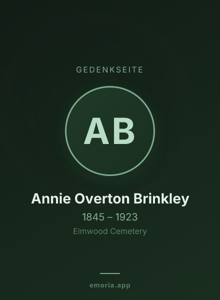 Gedenkportrait von Annie Overton Brinkley