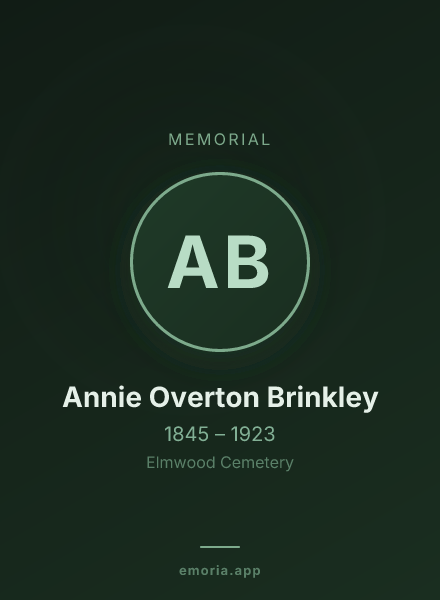 Memorial portrait of Annie Overton Brinkley