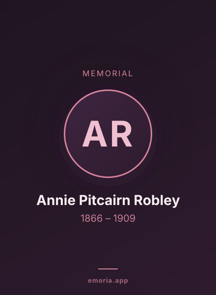 Memorial portrait of Annie Pitcairn Robley
