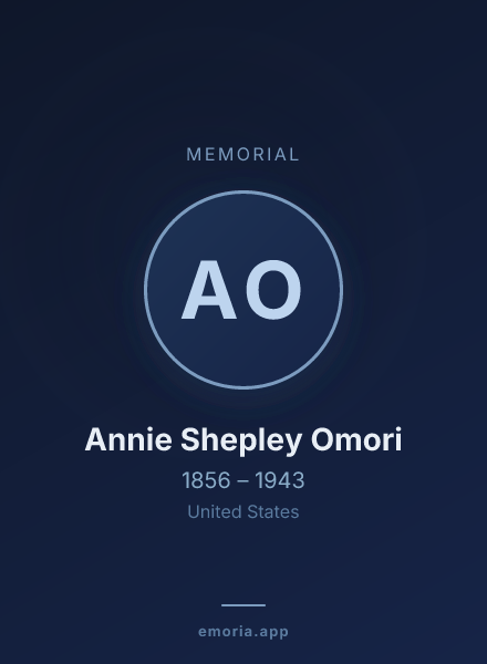 Memorial portrait of Annie Shepley Omori