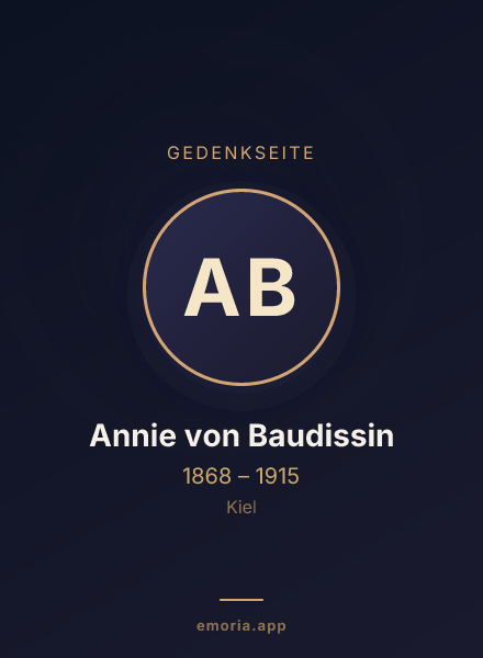 Gedenkportrait von Annie von Baudissin