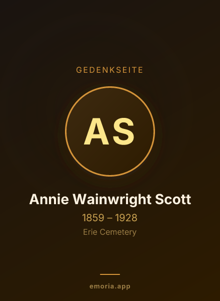 Gedenkportrait von Annie Wainwright Scott