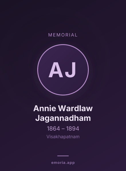Memorial portrait of Annie Wardlaw Jagannadham
