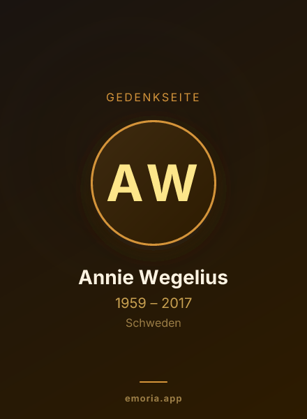 Gedenkportrait von Annie Wegelius