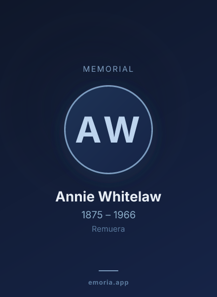Memorial portrait of Annie Whitelaw