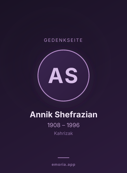 Gedenkportrait von Annik Shefrazian