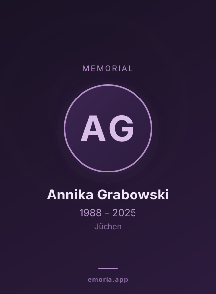 Memorial portrait of Annika Grabowski