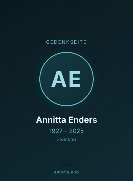 Gedenkportrait von Annitta Enders