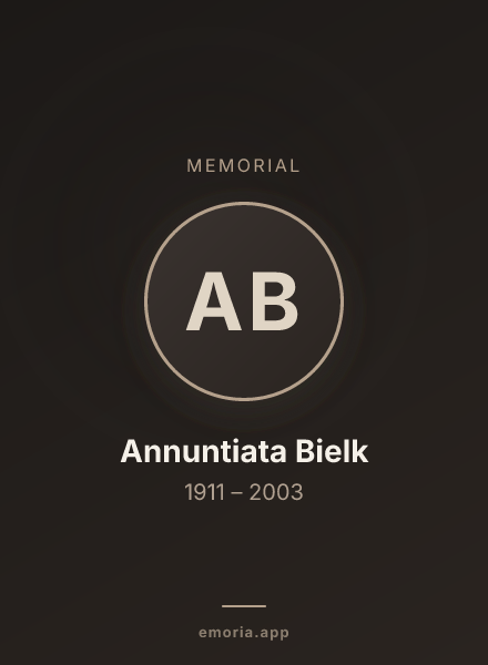 Memorial portrait of Annuntiata Bielk