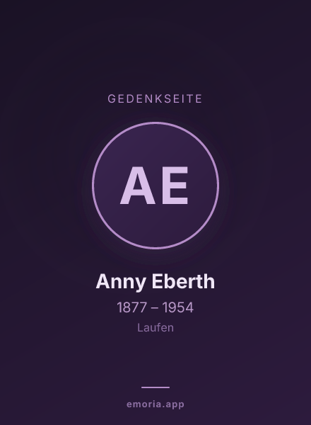Gedenkportrait von Anny Eberth