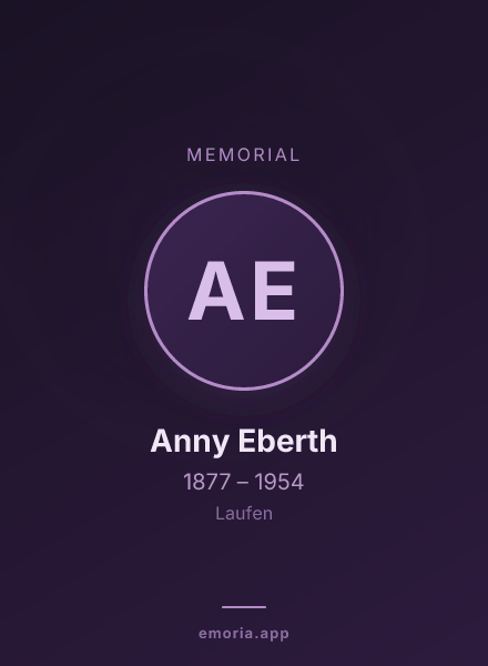 Memorial portrait of Anny Eberth
