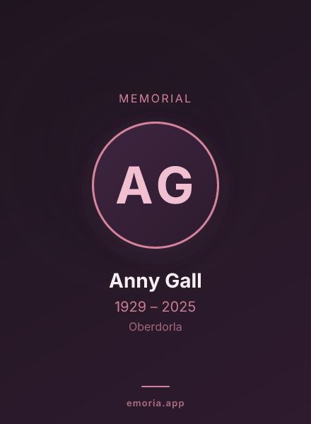 Memorial portrait of Anny Gall