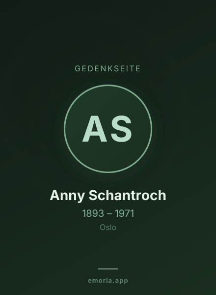 Gedenkportrait von Anny Schantroch