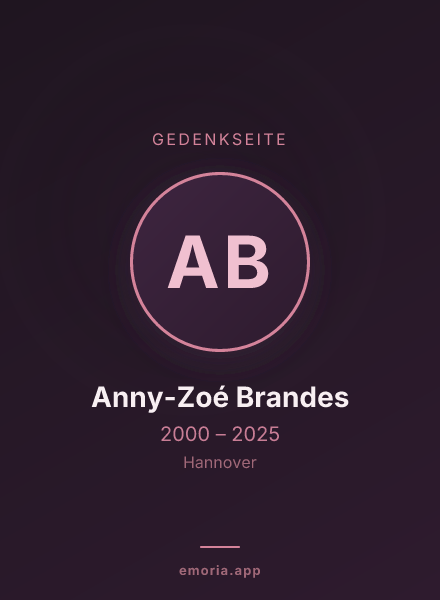 Gedenkportrait von Anny-Zoé Brandes