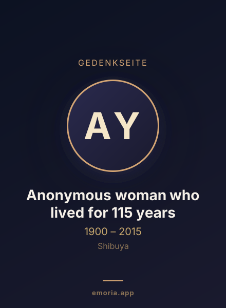 Gedenkportrait von Anonymous woman who lived for 115 years