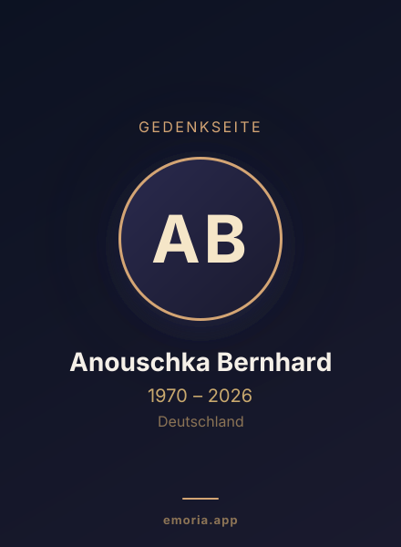 Gedenkportrait von Anouschka Bernhard