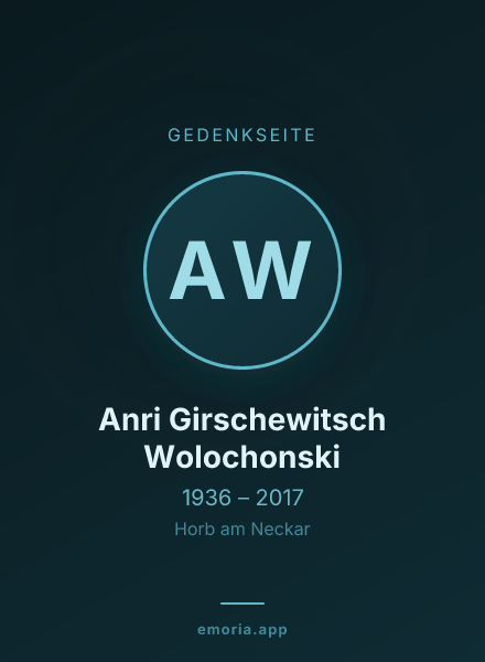 Gedenkportrait von Anri Girschewitsch Wolochonski