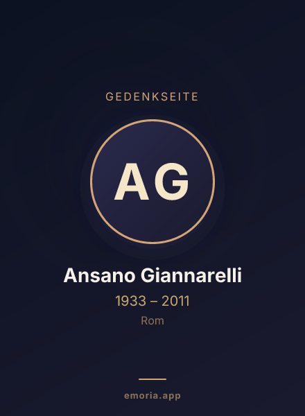 Gedenkportrait von Ansano Giannarelli