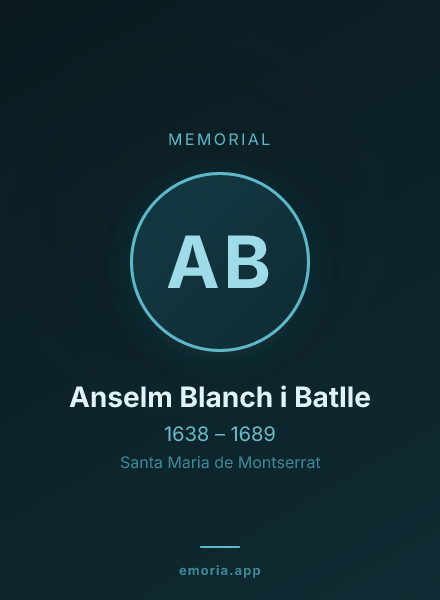 Memorial portrait of Anselm Blanch i Batlle