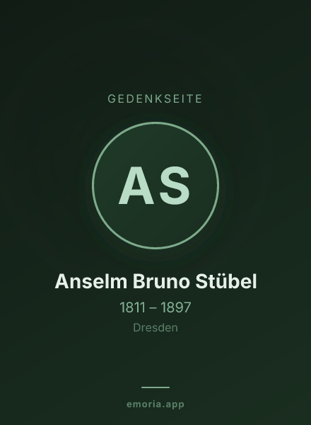 Gedenkportrait von Anselm Bruno Stübel