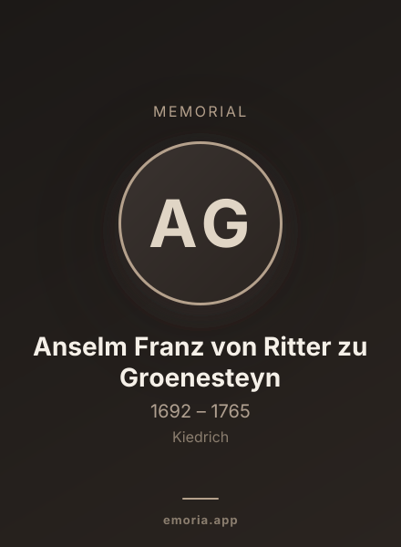 Memorial portrait of Anselm Franz von Ritter zu Groenesteyn