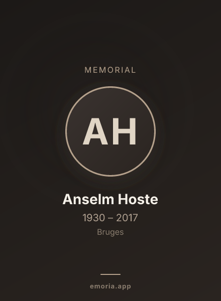 Memorial portrait of Anselm Hoste