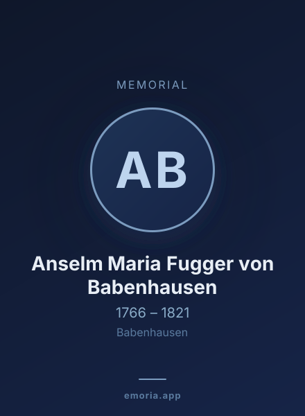 Memorial portrait of Anselm Maria Fugger von Babenhausen
