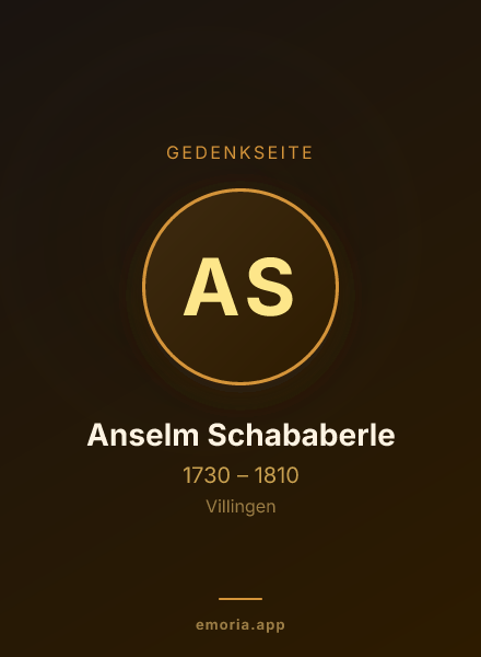 Gedenkportrait von Anselm Schababerle