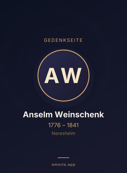 Gedenkportrait von Anselm Weinschenk