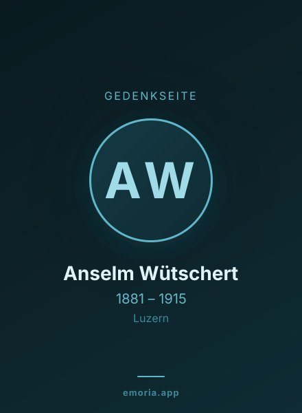 Gedenkportrait von Anselm Wütschert