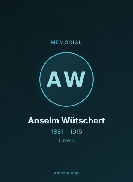 Memorial portrait of Anselm Wütschert