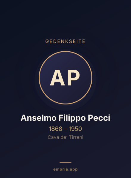 Gedenkportrait von Anselmo Filippo Pecci