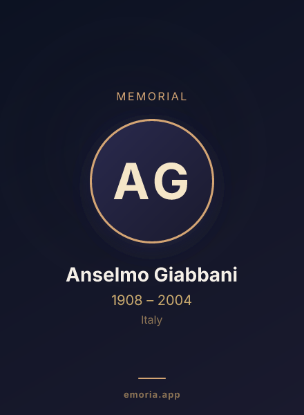 Memorial portrait of Anselmo Giabbani
