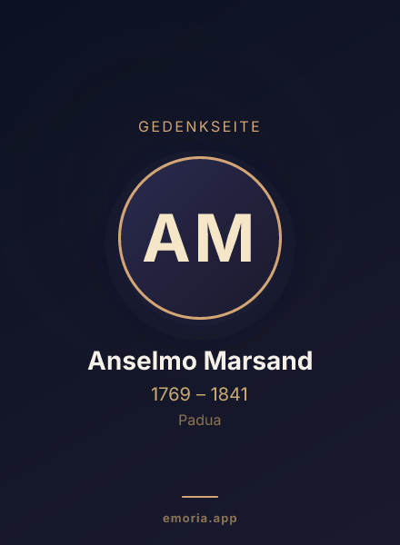 Gedenkportrait von Anselmo Marsand