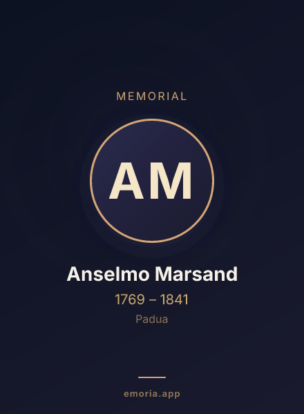Memorial portrait of Anselmo Marsand