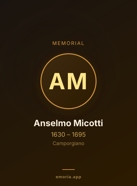 Memorial portrait of Anselmo Micotti