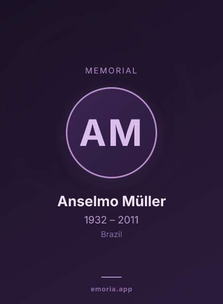 Memorial portrait of Anselmo Müller