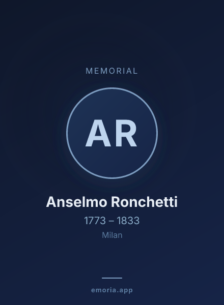 Memorial portrait of Anselmo Ronchetti