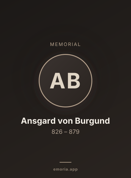 Memorial portrait of Ansgard von Burgund