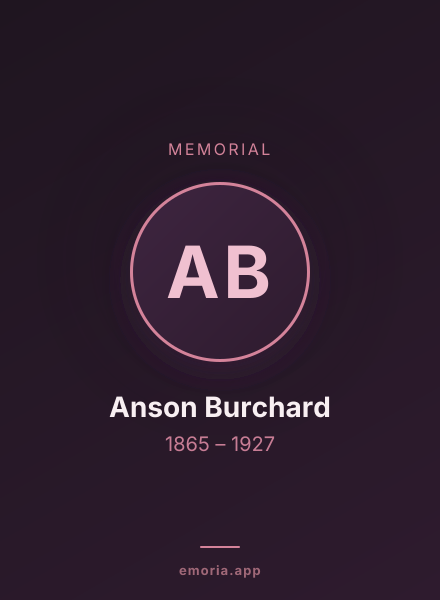 Memorial portrait of Anson Burchard