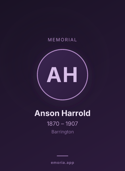 Memorial portrait of Anson Harrold
