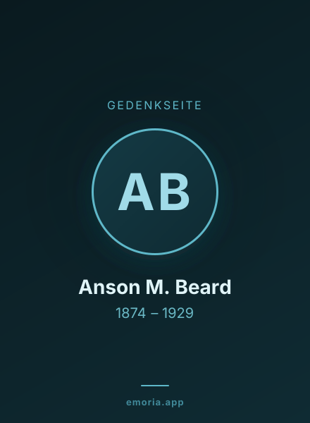 Gedenkportrait von Anson M. Beard