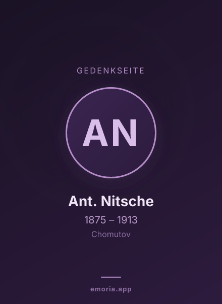 Gedenkportrait von Ant. Nitsche