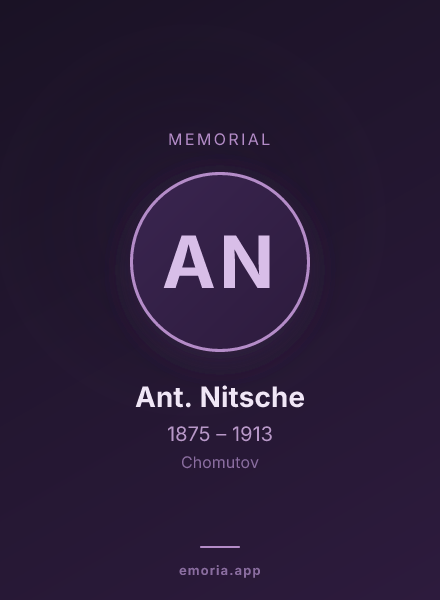 Memorial portrait of Ant. Nitsche