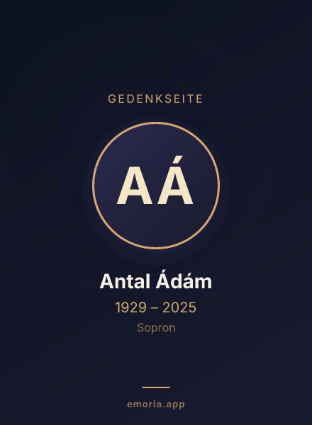 Gedenkportrait von Antal Ádám