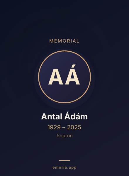 Memorial portrait of Antal Ádám