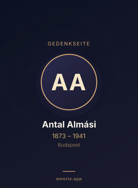Gedenkportrait von Antal Almási